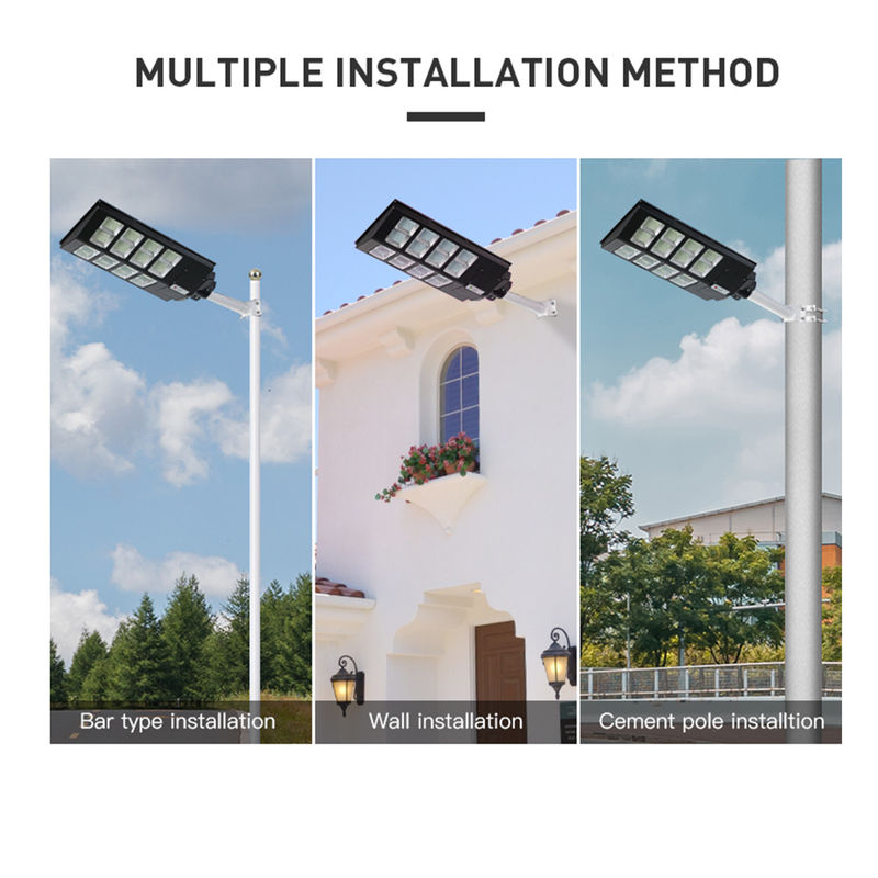 Czujnik ruchu Streetlight ABS Wodoodporny IP65 100w 300w Zintegrowane zewnętrzne oświetlenie uliczne słoneczne