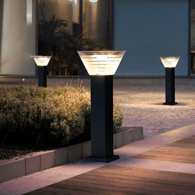 Minimalistyczne 7W LED Solar Garden Light Dekoracja krajobrazu Słupek LED Oświetlenie trawnika