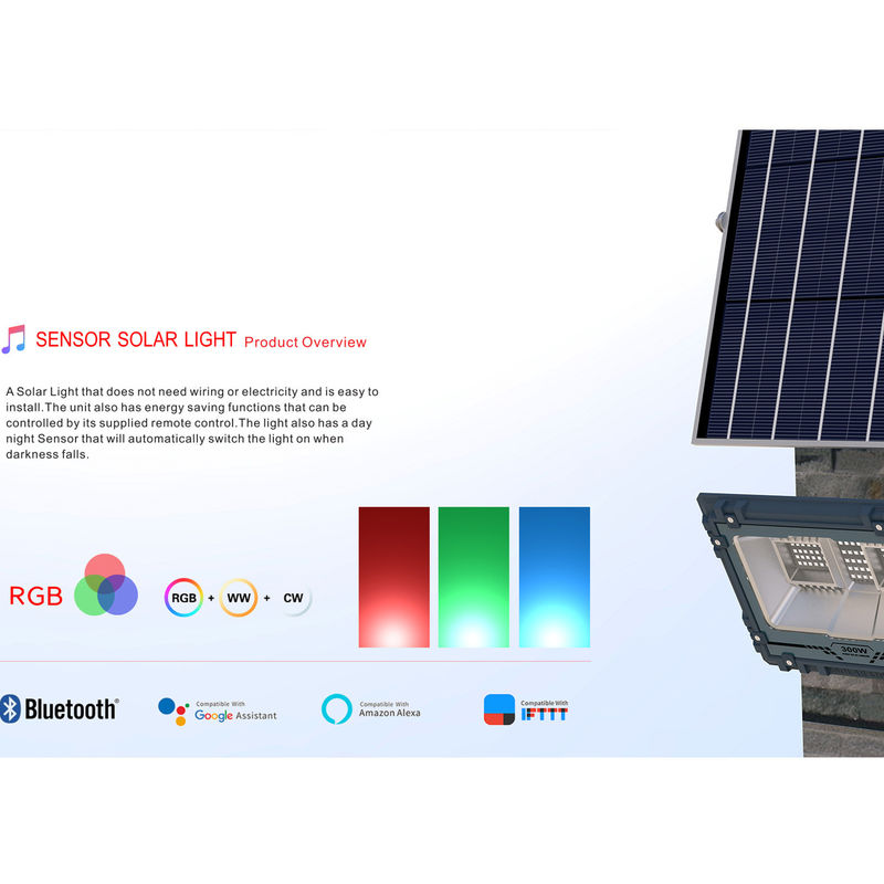 Inteligentna kontrola aplikacji Zmiana koloru RGB Zewnętrzne reflektory zewnętrzne Energia słoneczna
