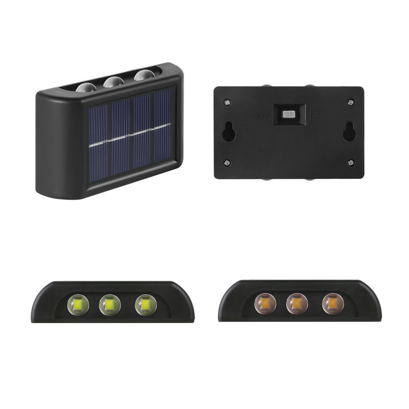 Świecące wodoodporne oświetlenie ścienne z atmosferą 600mah Solar LED na zewnątrz dekoracyjnego ogrodu