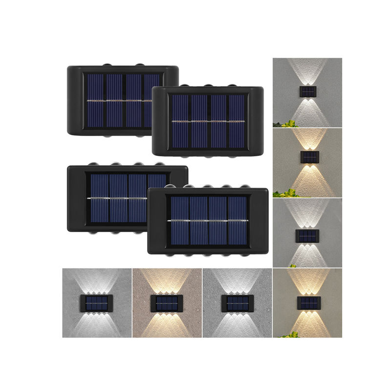 Świecące wodoodporne oświetlenie ścienne z atmosferą 600mah Solar LED na zewnątrz dekoracyjnego ogrodu