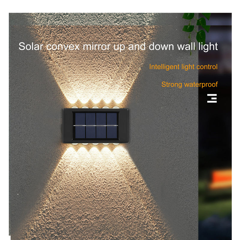 Świecące wodoodporne oświetlenie ścienne z atmosferą 600mah Solar LED na zewnątrz dekoracyjnego ogrodu
