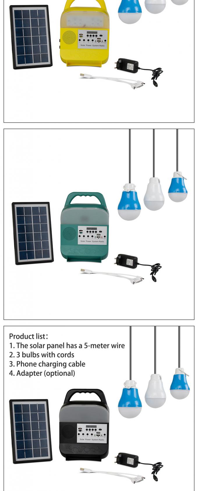Small Solar Power Generation System Lighting Household Foreign Trade Portable Bluetooth Speaker with Radio