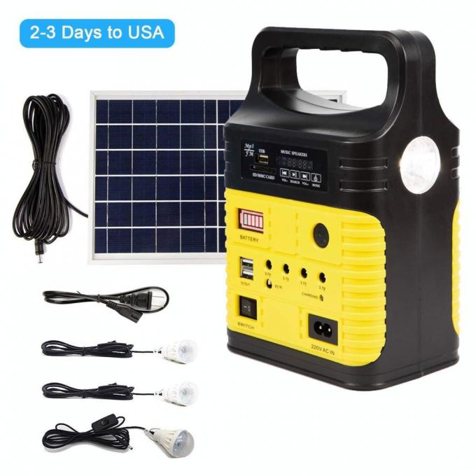 Solar FM Radio Solar Kit off Grid Solar System 10W Solar Home Light Kit Global Sunrise Lights 3