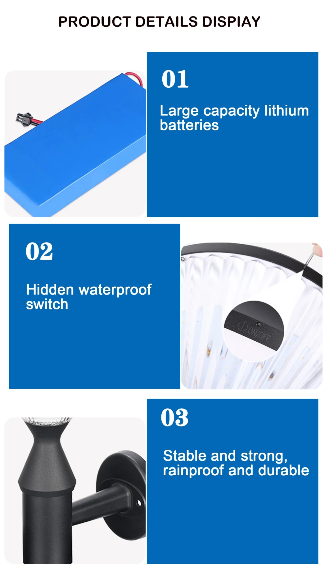 DC 6V High Brightness 5w Solar Wall Light Zewnętrzna bezprzewodowa lampa bezpieczeństwa SMD2835 2