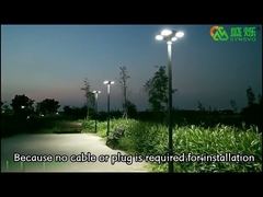 Nowo wystawiona zewnętrzna wodoodporna lampa uliczna LED z koniczyną na energię słoneczną lampa ogrodowa z czujnikiem mocy